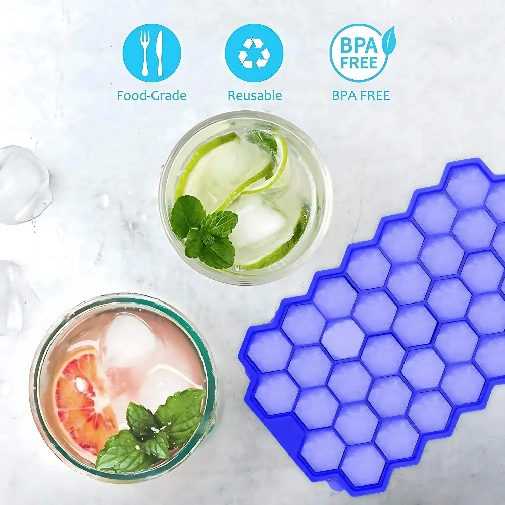 Premium Silicone Ice Trays (Pack of 2)