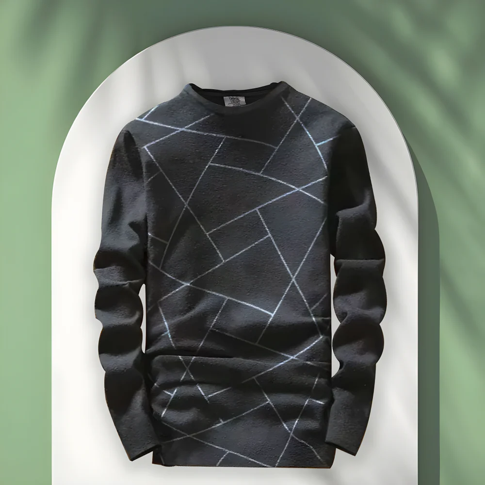 Printed Black Cotton Tee clothing