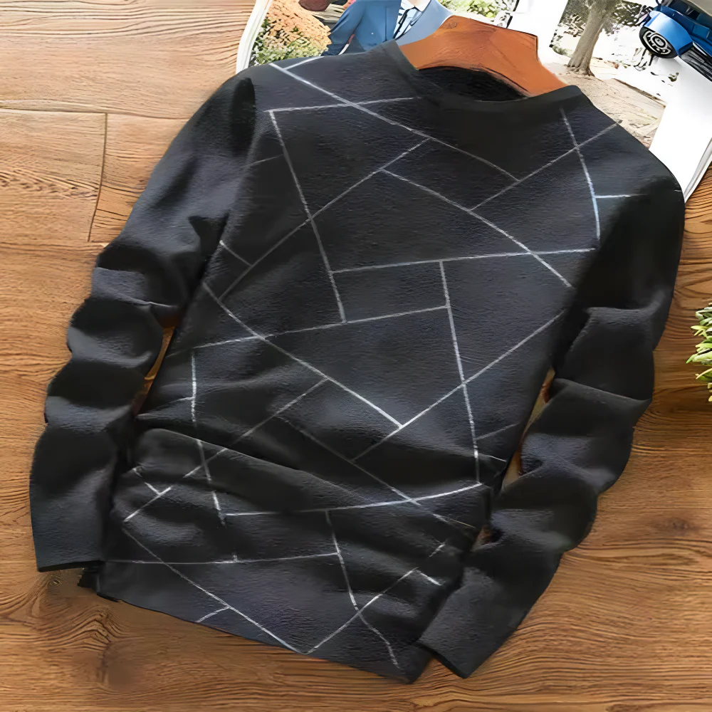 Printed Black Cotton Tee clothing