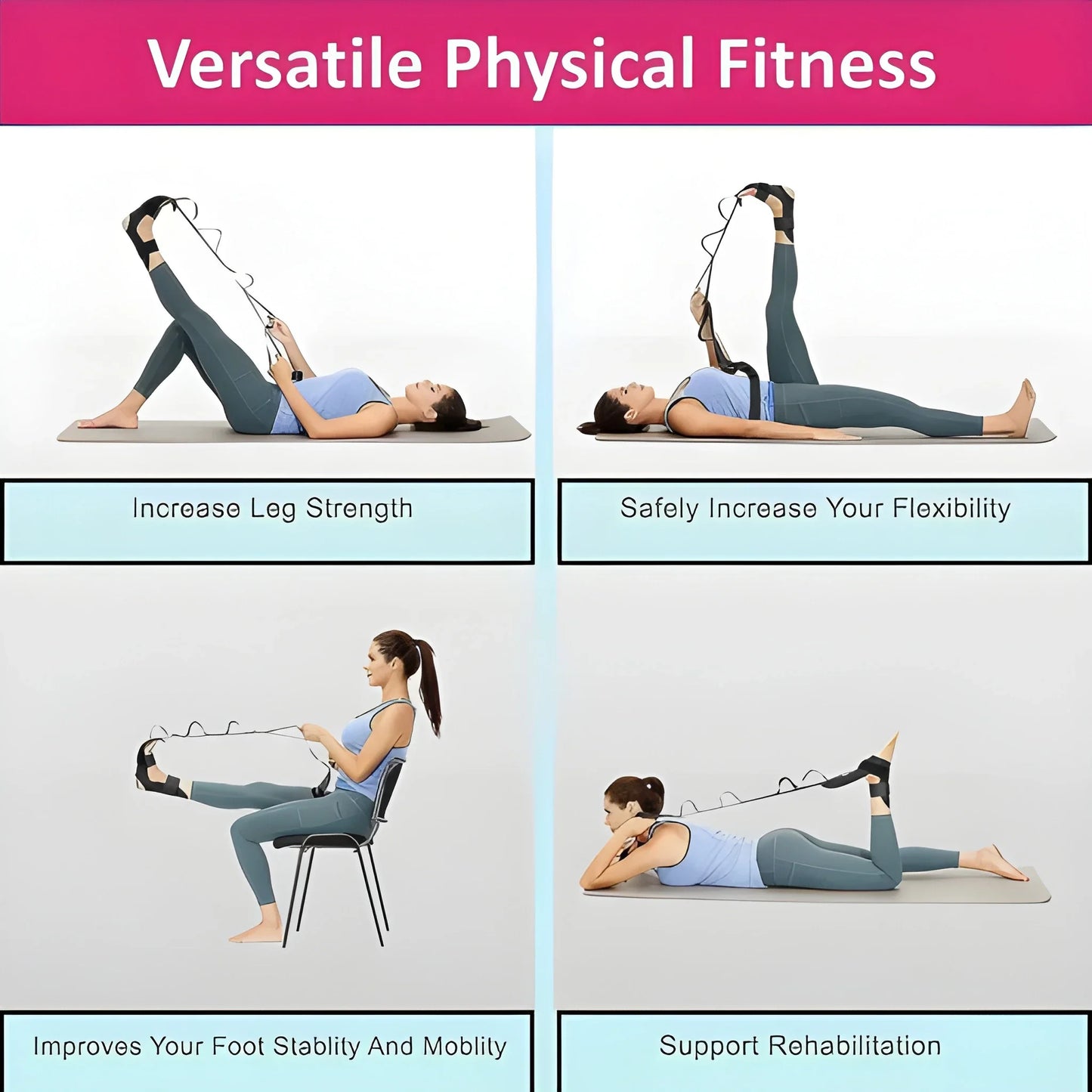 Pro Yoga Stretching Belt