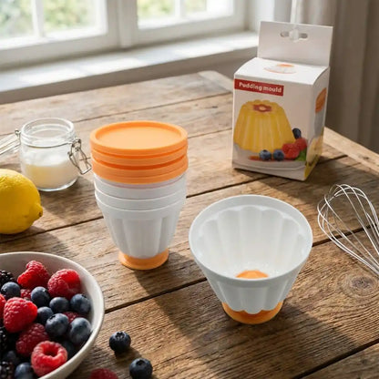 Best pudding molds set of 4 cups with lid - kitchen | 2026 | fast shipping