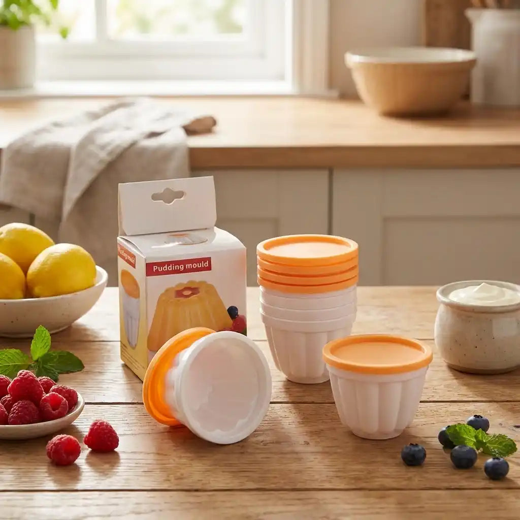 Best pudding molds set of 4 cups with lid - kitchen | 2026 | fast shipping