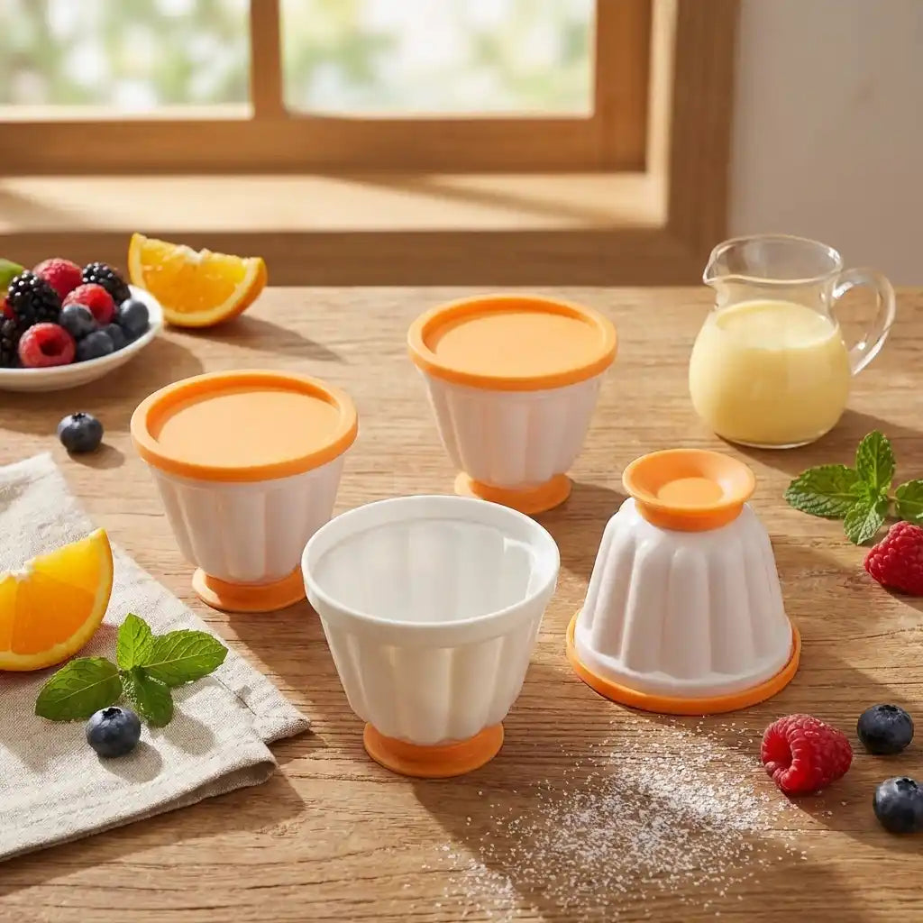 Best pudding molds set of 4 cups with lid - kitchen | 2026 | fast shipping