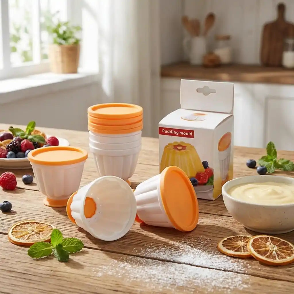 Best pudding molds set of 4 cups with lid - kitchen | 2026 | fast shipping