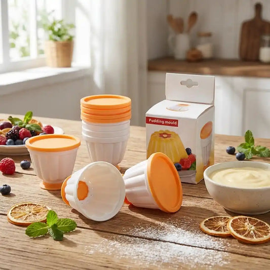 Best pudding molds set of 4 cups with lid - kitchen | 2026 | fast shipping