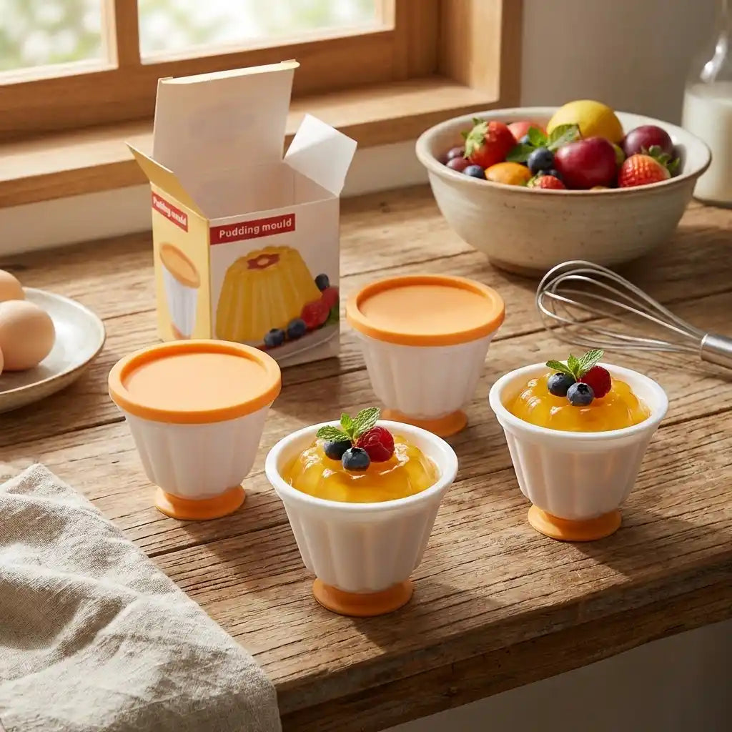 Best pudding molds set of 4 cups with lid - kitchen | 2026 | fast shipping