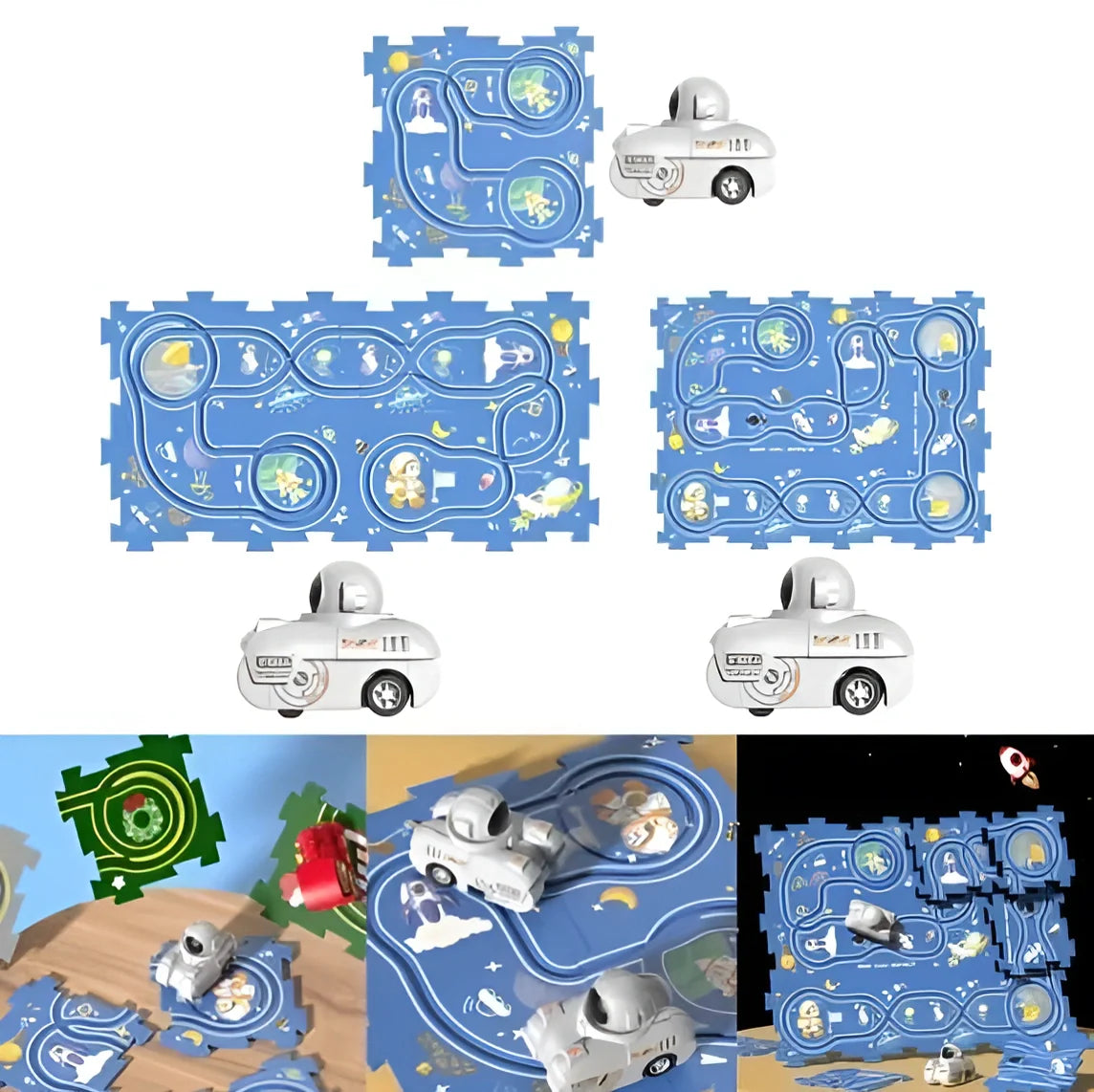 Puzzle Rail car Race Slot Car Track Set