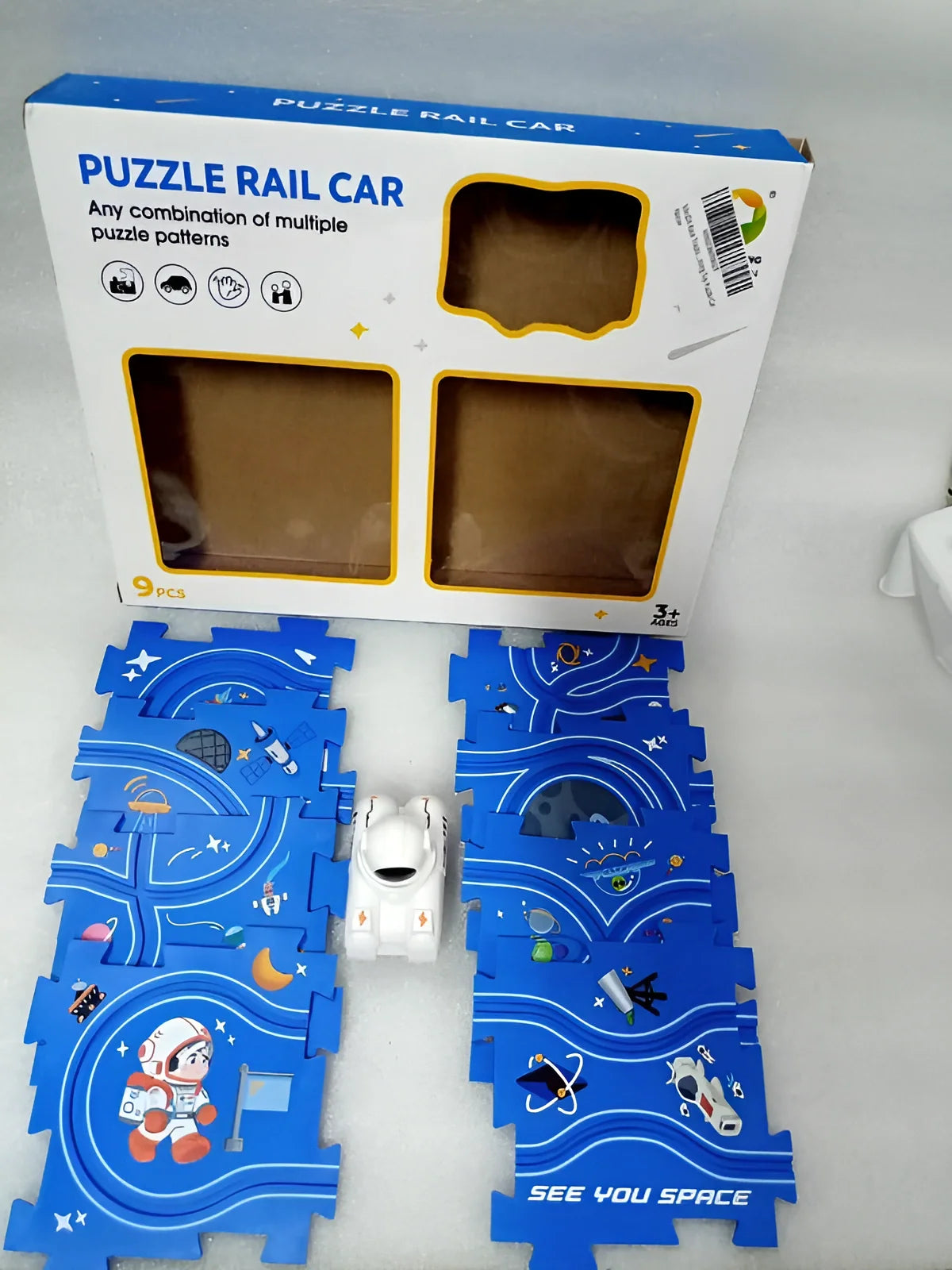 Puzzle Rail car Race Slot Car Track Set Kids Learning
