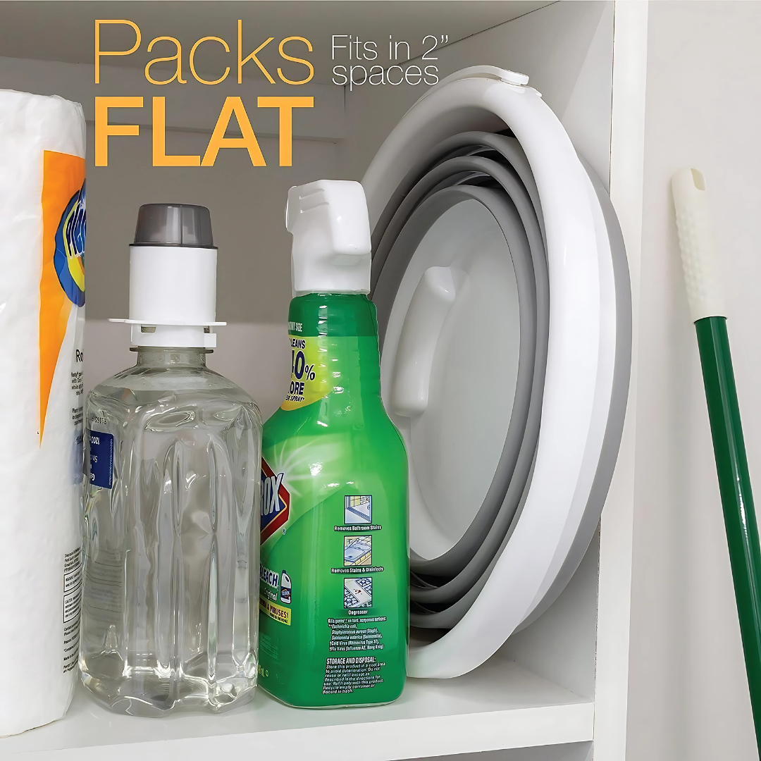 PVC Coated Collapsible Foldaway Bucket(Assorted Colors)