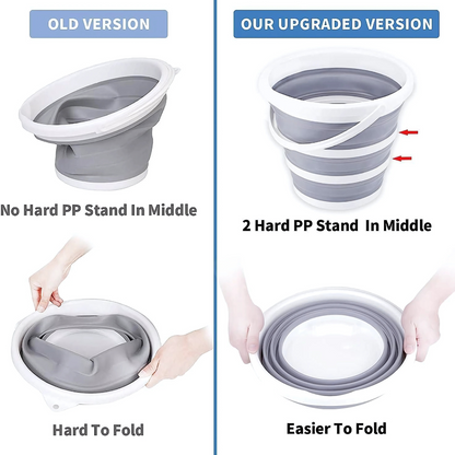 PVC Coated Collapsible Foldaway Bucket(Assorted Colors)