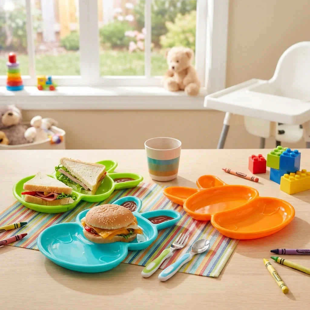 Best rabbit shape kids dish set – 6 pcs - feeding plates | 2026 | fast shipping