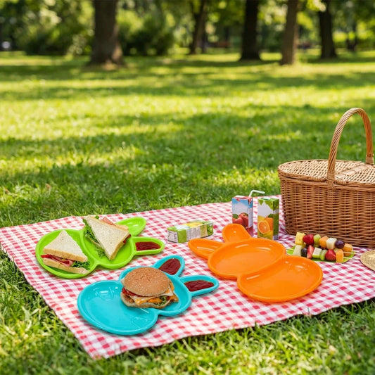 Best rabbit shape kids dish set – 6 pcs - feeding plates | 2026 | fast shipping