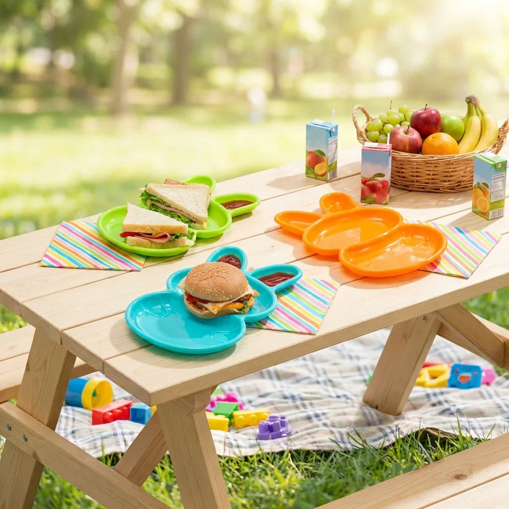 Best rabbit shape kids dish set – 6 pcs - feeding plates | 2026 | fast shipping