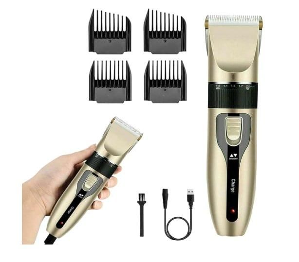 Rechargeable Cordless Hair Clipper For Men medium / golden