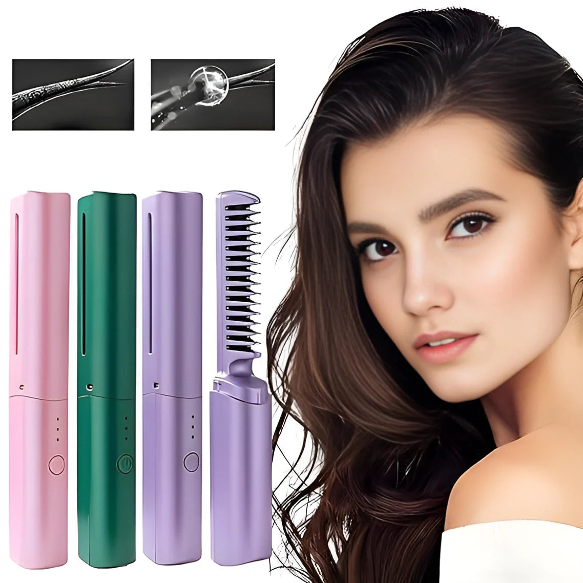 Rechargeable Hot Comb Hair Straightener hair care