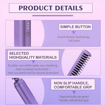 Rechargeable Hot Comb Hair Straightener hair care