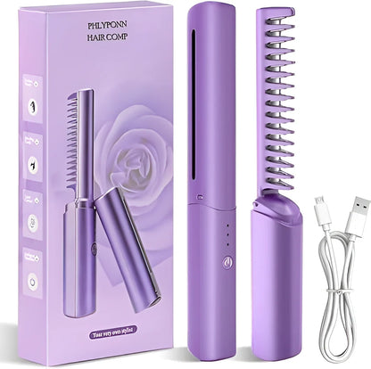 Rechargeable Hot Comb Hair Straightener hair care