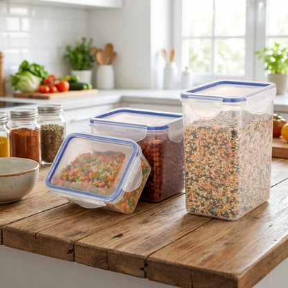 Best rectangular plastic food storage (set of 3) containers | 2026 | fast shipping