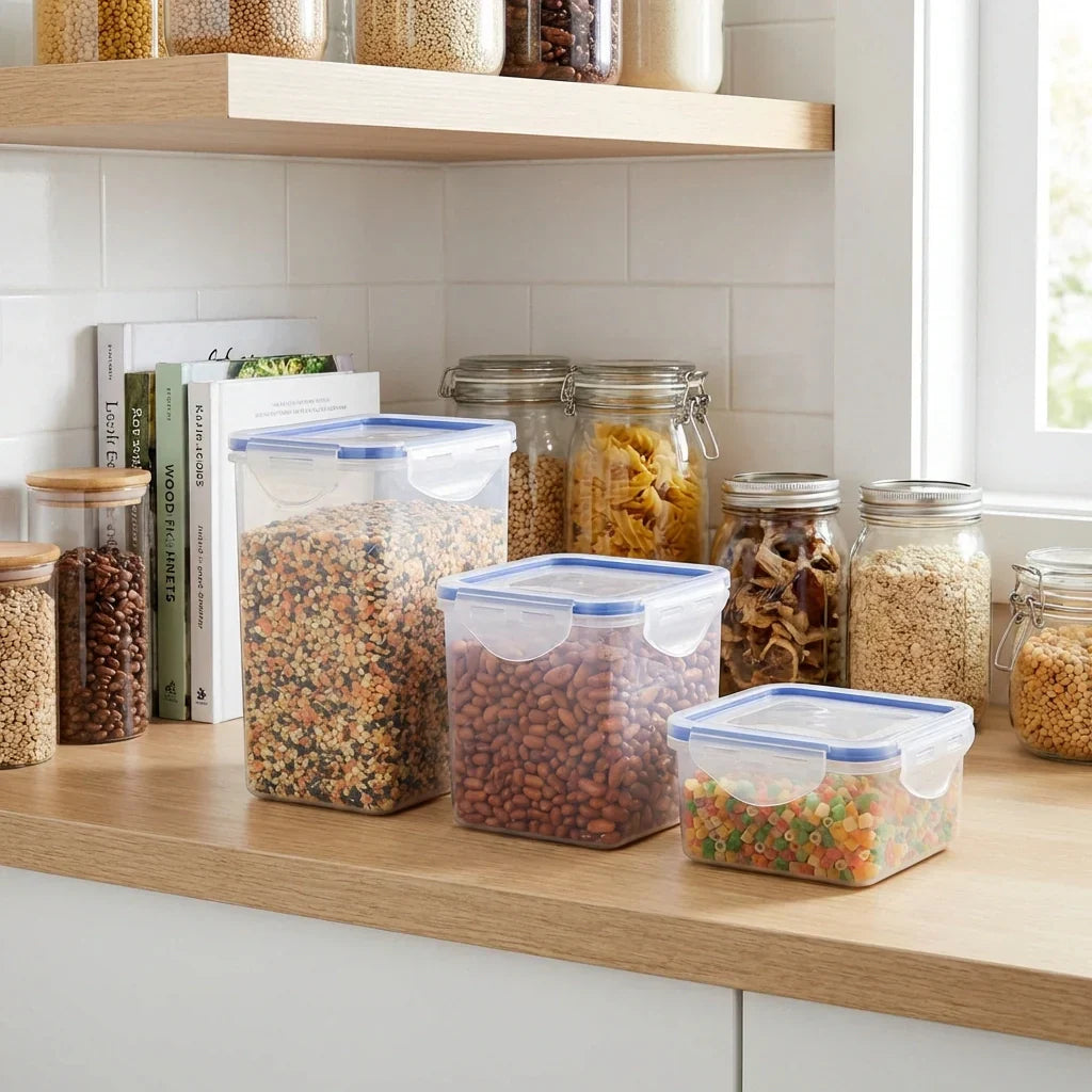 Best rectangular plastic food storage (set of 3) containers | 2026 | fast shipping
