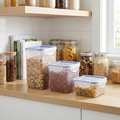 Best rectangular plastic food storage (set of 3) containers | 2026 | fast shipping