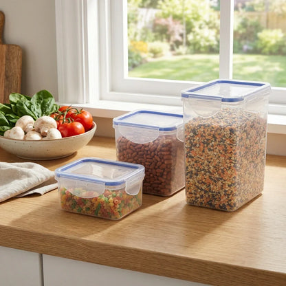 Best rectangular plastic food storage (set of 3) containers | 2026 | fast shipping