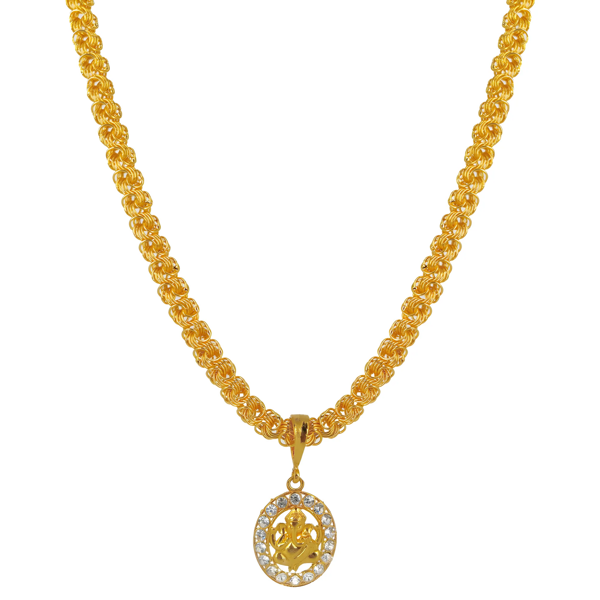 Regal Gold Pendant Set jewelry