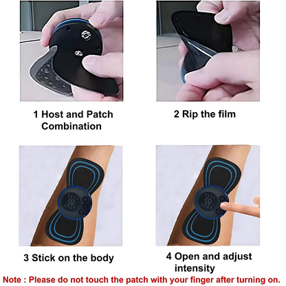 RELAX PATCH PRO Body Massager – Mini Portable Massager with 8 Modes & 19 Intensity Levels