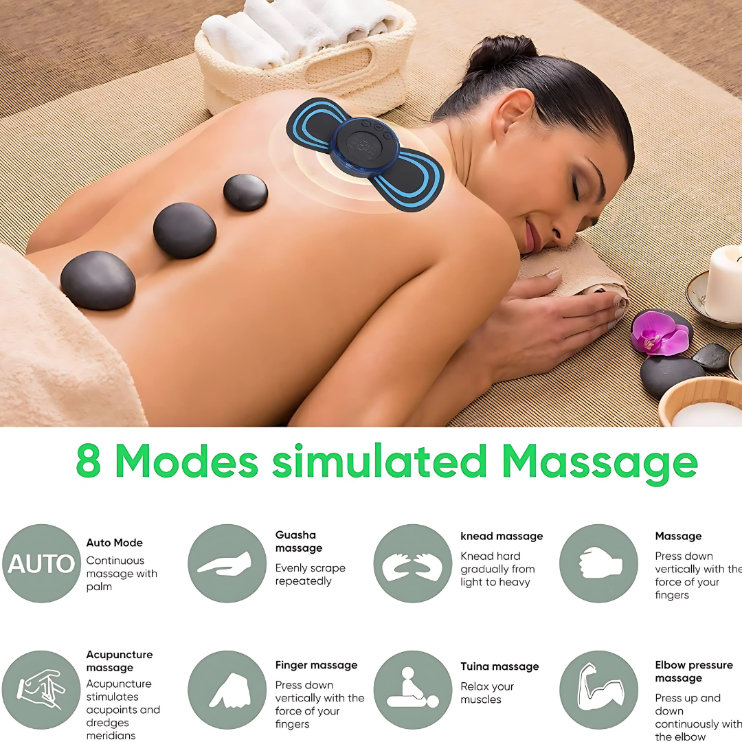 RELAX PATCH PRO Body Massager – Mini Portable Massager with 8 Modes & 19 Intensity Levels