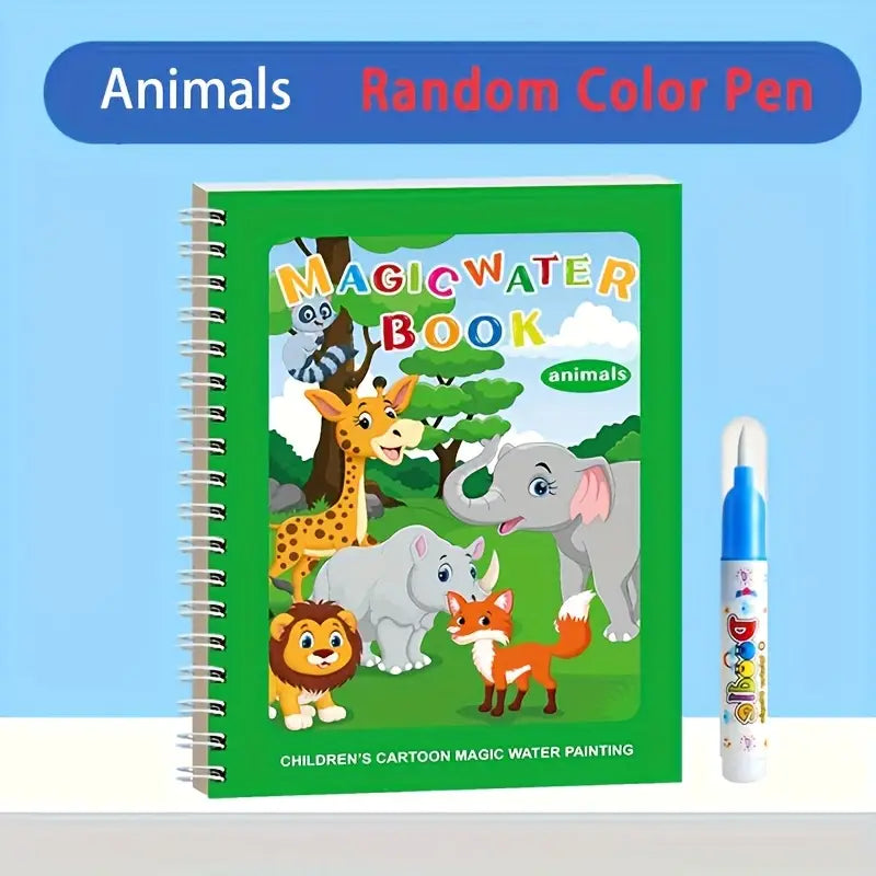 Reusable Magic Water Painting Book Kids Learning