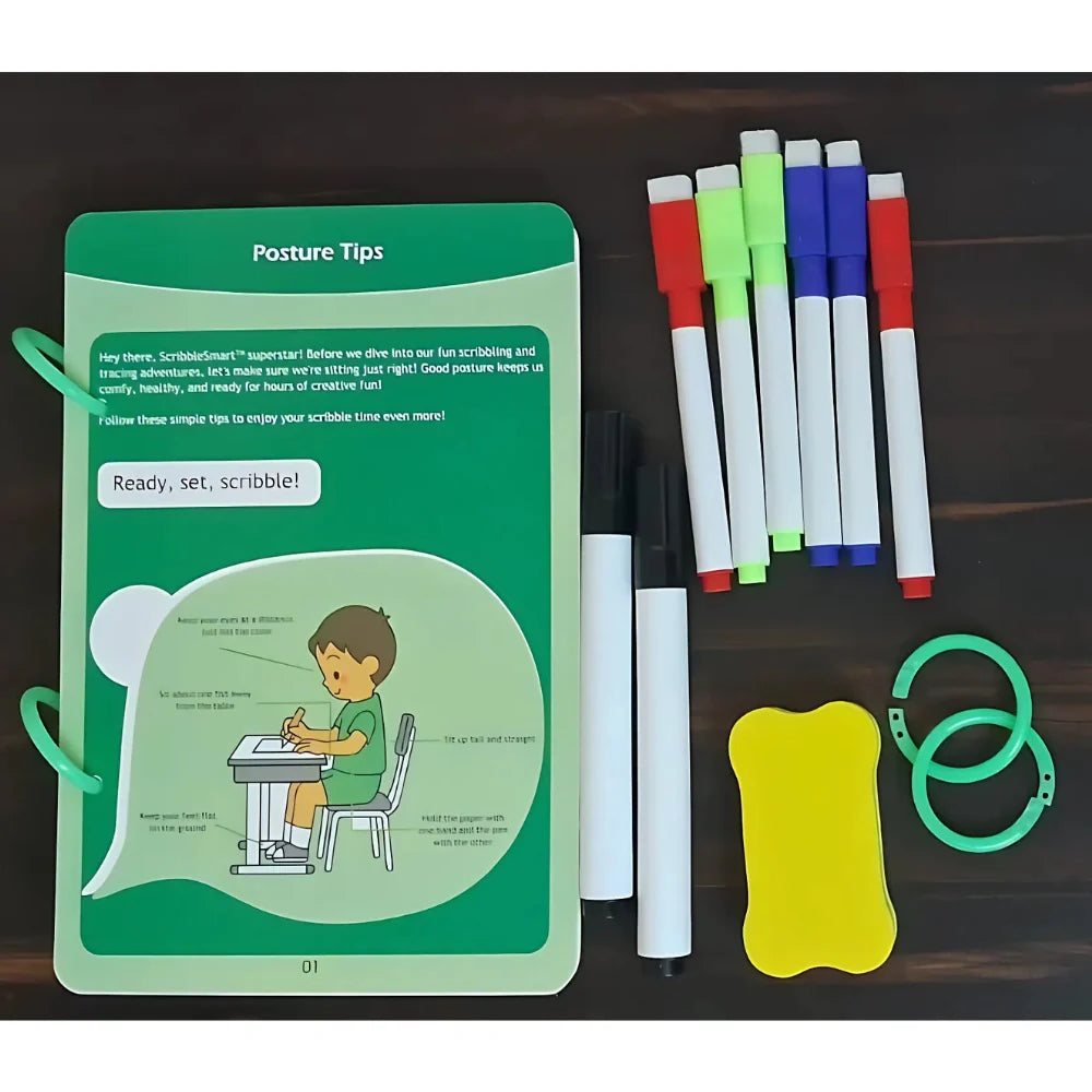 Reusable Pen Control Workbook Kids Learning