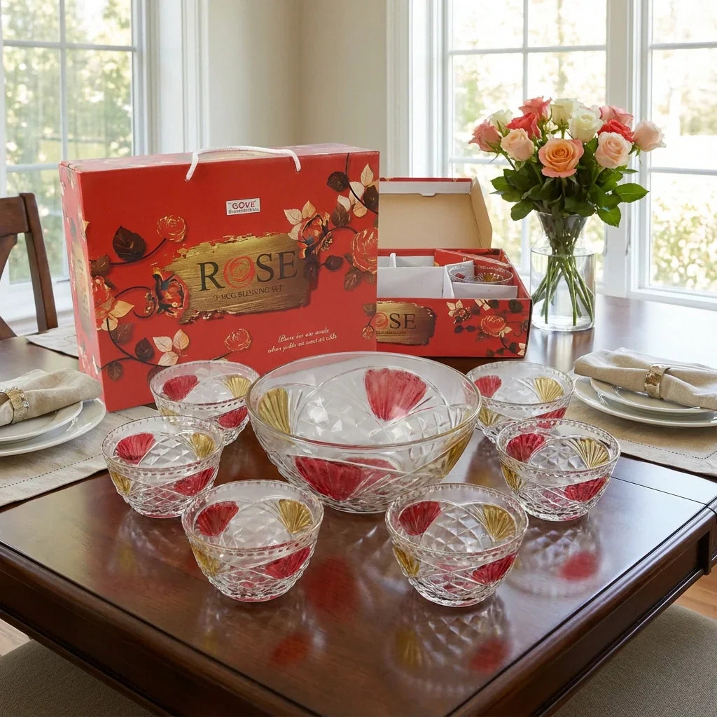 Best rose glass bowl set - 2026 | fast shipping