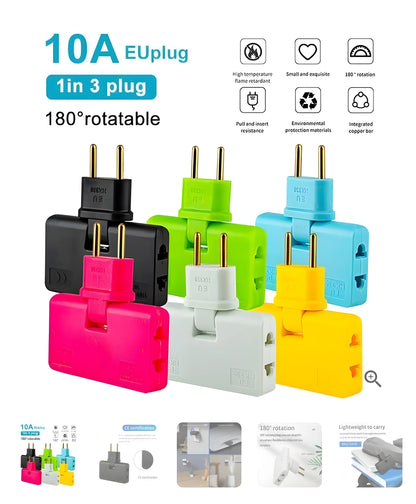 Rotating EU Plug Extender Electronics