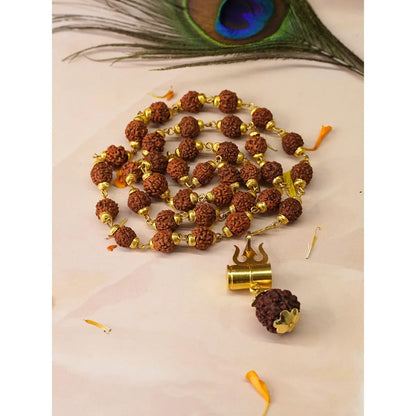 Rudraksha Chain with Trishul Pendant