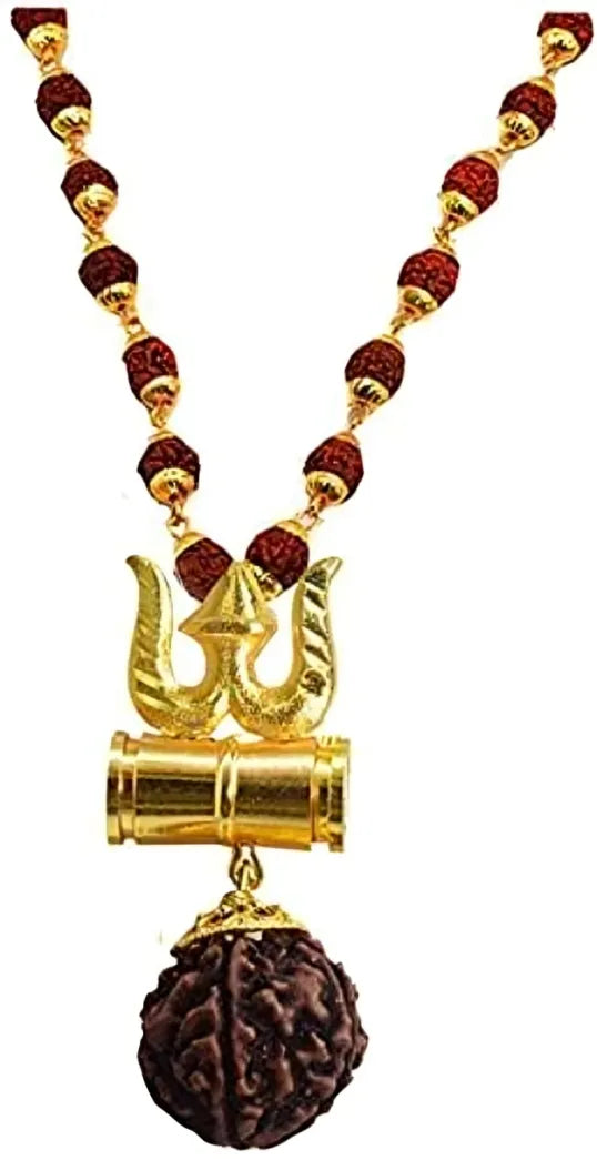 Rudraksha Chain with Trishul Pendant