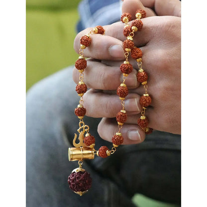 Rudraksha Chain with Trishul Pendant