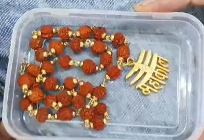 Rudraksha Mala with Mahakal Pendant