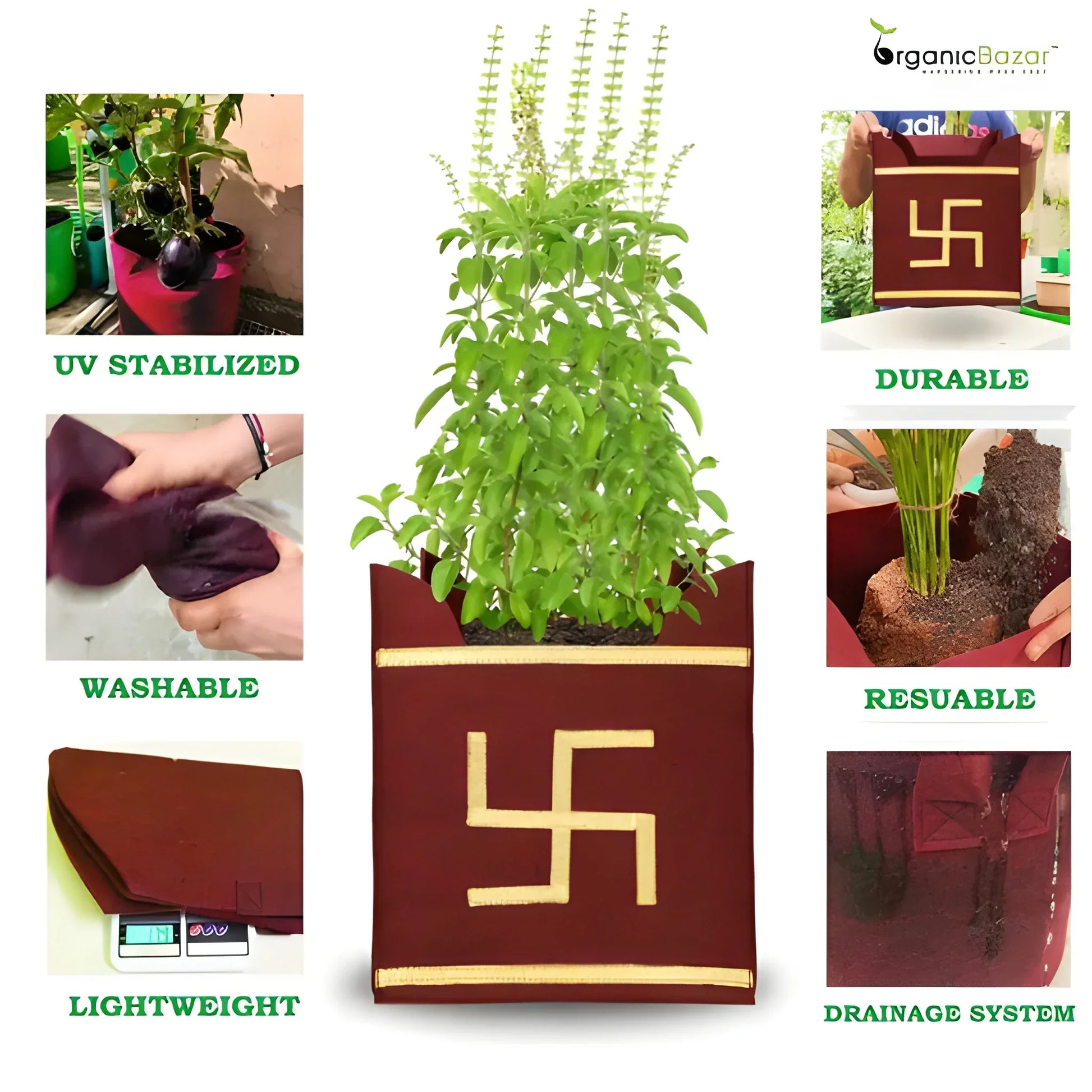 Sacred Tulsi Grow Bag