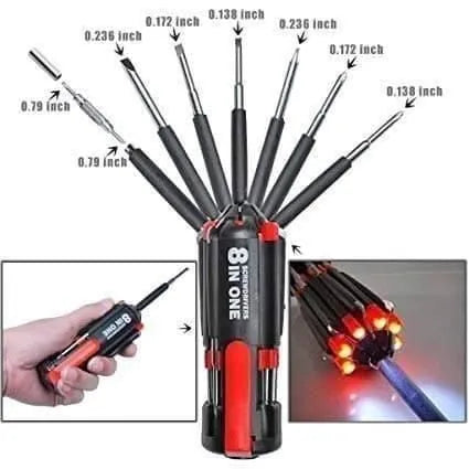 Screwdriver 8 in 1 Screwdriver Interchangeable Bits Tool Set Home Improvement