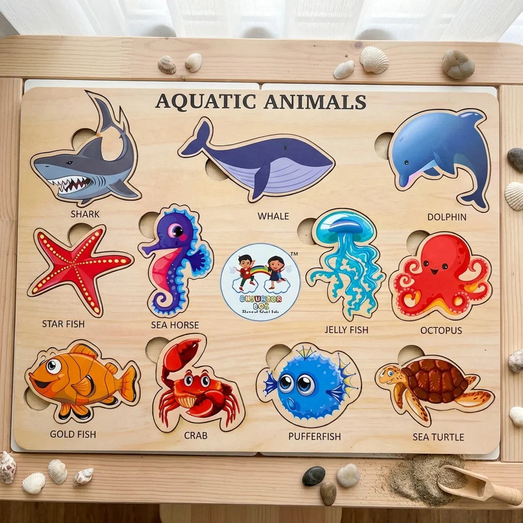 Best seawater animal wooden puzzle board - toys & games | 2026 | fast shipping