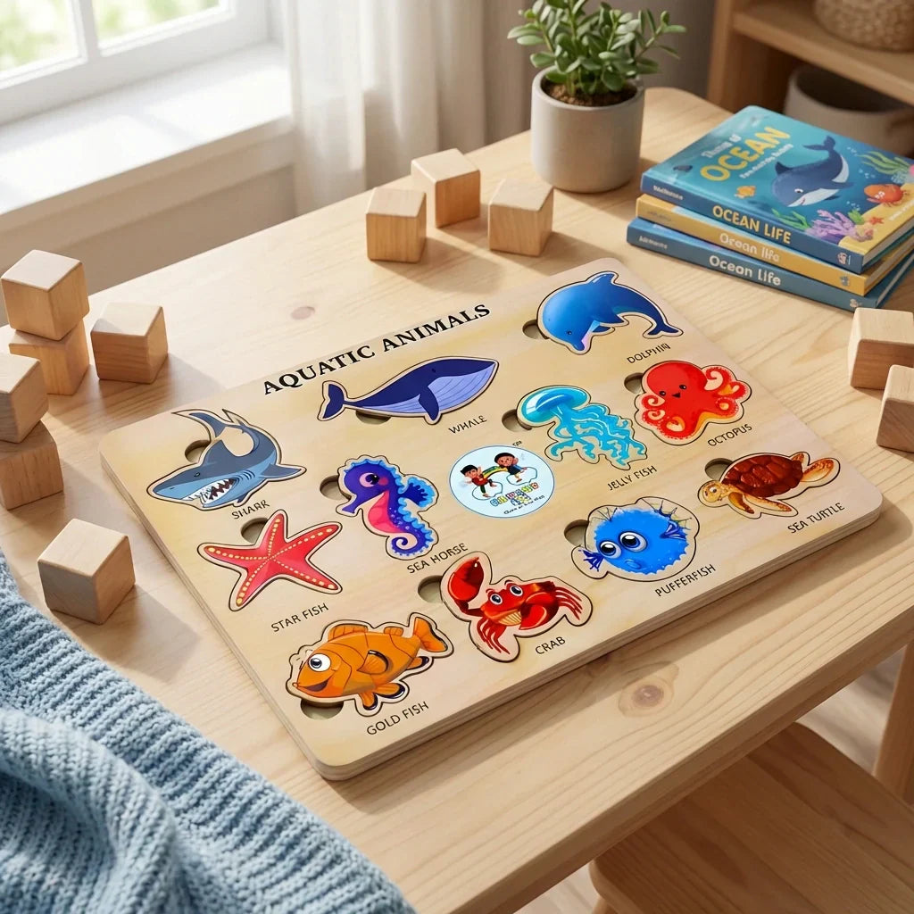 Best seawater animal wooden puzzle board - toys & games | 2026 | fast shipping