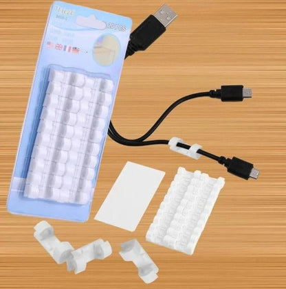 Self-Adhesive Cable Clips – 20 Pack - Mobile Accessories