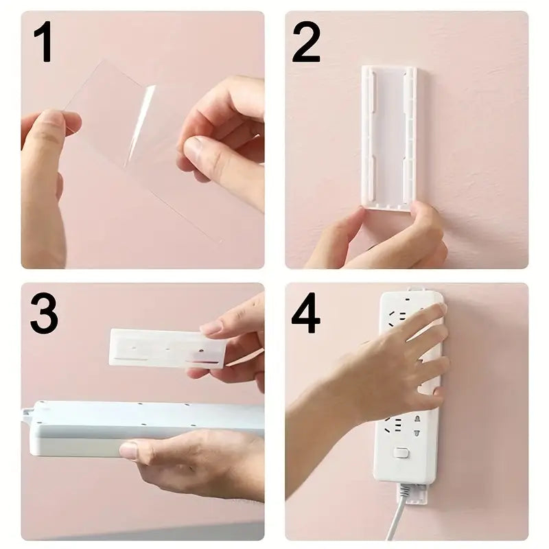 Self Adhesive Power Strip Holder (Pack of 4) Home Accessories