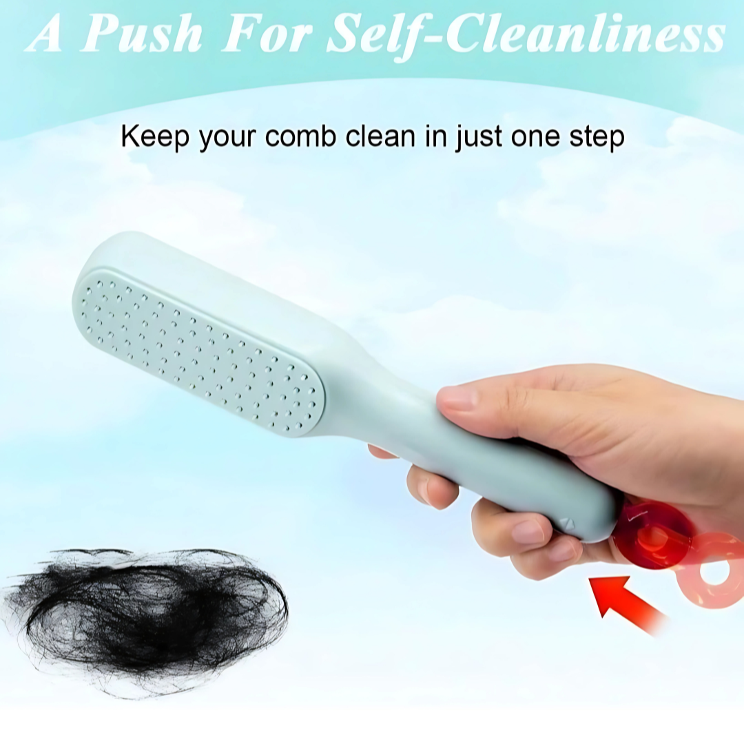 Self cleaning Anti static Massage Comb Pack of 1