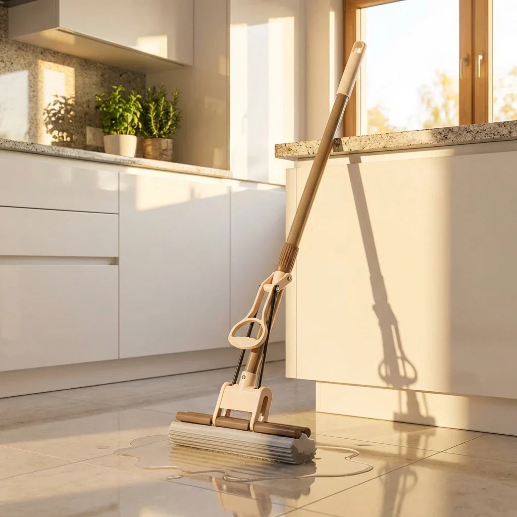 Floor cleaning plane PVA sponge mop