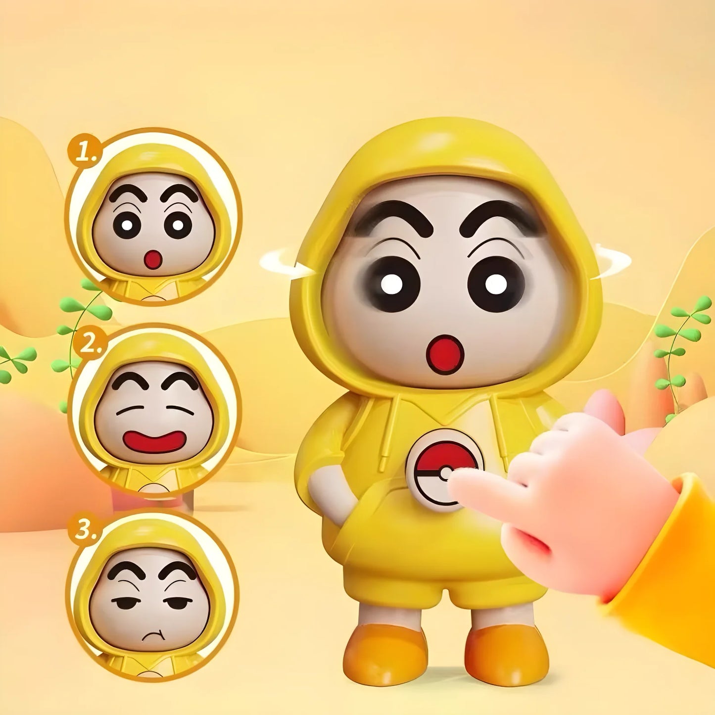 Shinchan Mood Flip Keychain Home Accessories