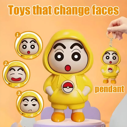 Shinchan Mood Flip Keychain Home Accessories