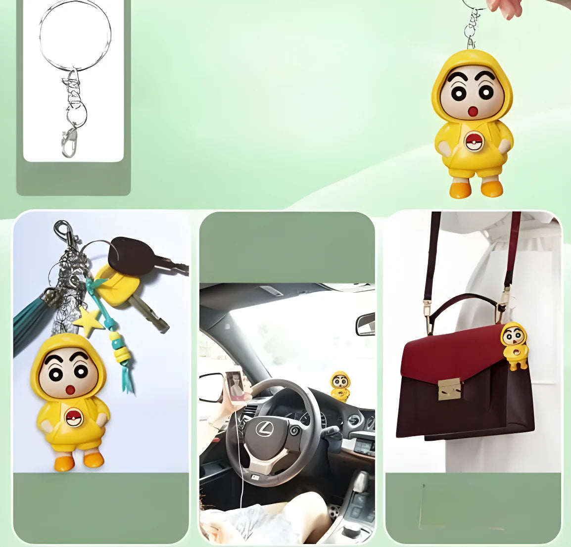 Shinchan Mood Flip Keychain Home Accessories