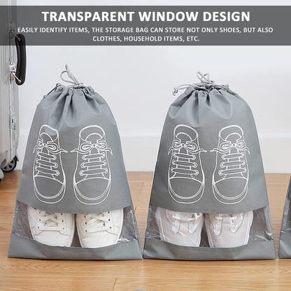 Shoe Bag Transparent Window Portable Travel Dust Proof Shoe Bags