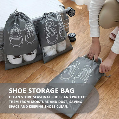 Shoe Bag Transparent Window Portable Travel Dust Proof Shoe Bags