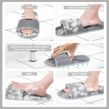 Shower Foot Scrub Slippers Shoes